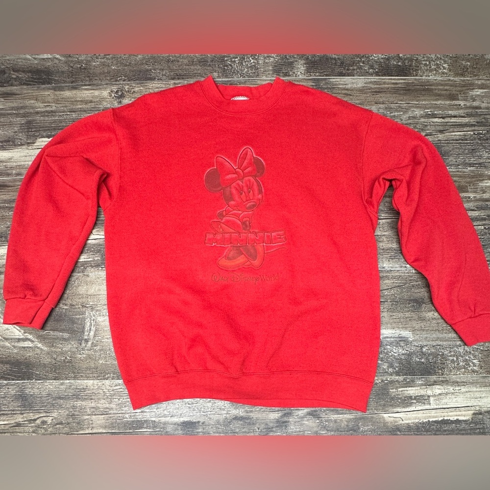 Vintage Walt Disney World Crewneck Sweatshirt Minnie Mouse - Mens Large